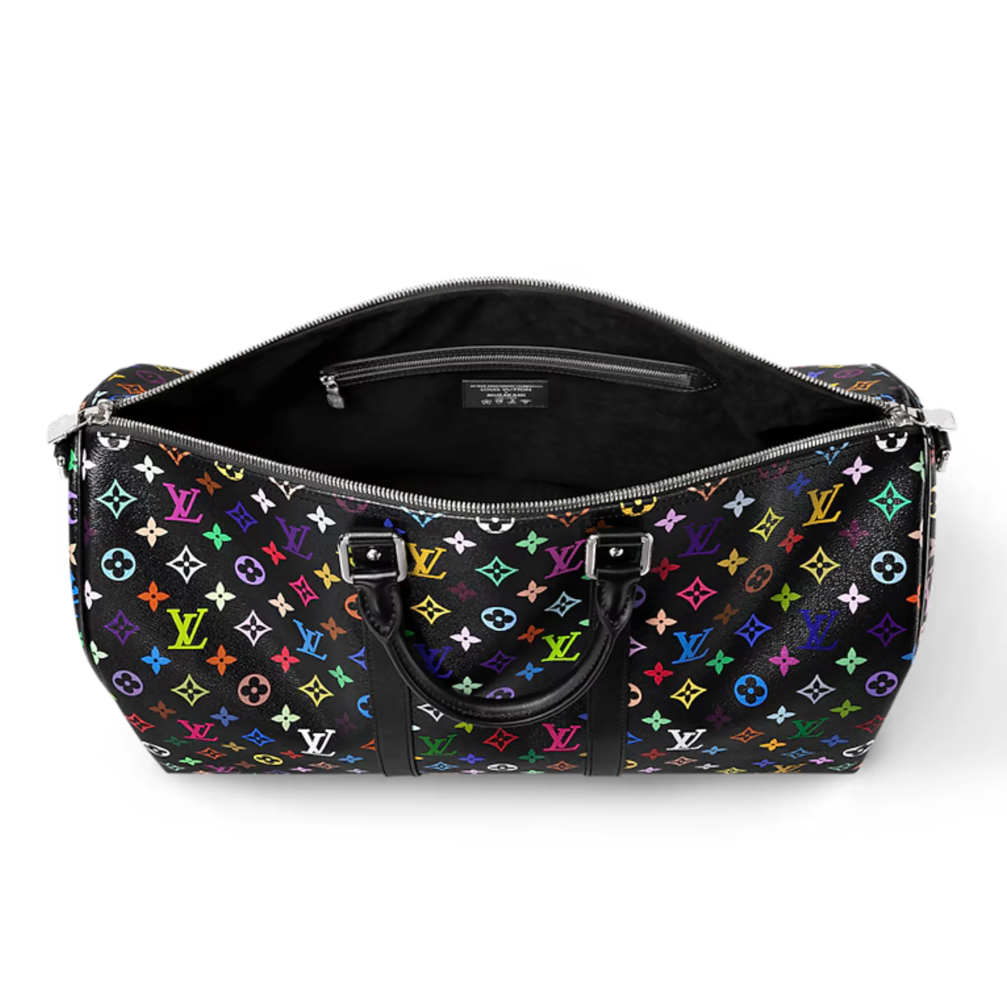 Louis Vuitton x Takashi Murakami Keepall Bandouliere 50 Black Multicolored - Image 3