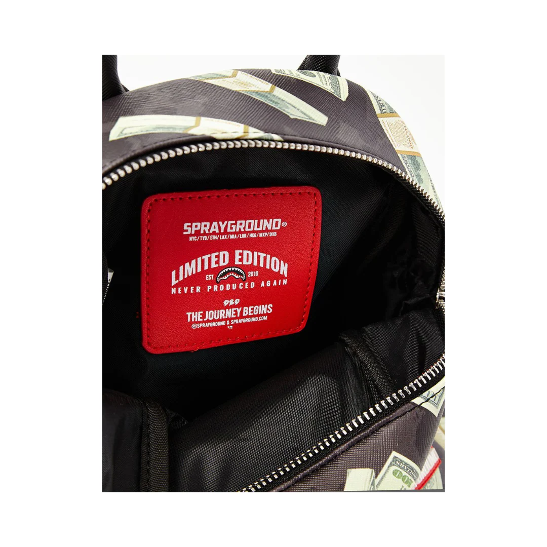 Sprayground money on black leopard print mini black - Image 4